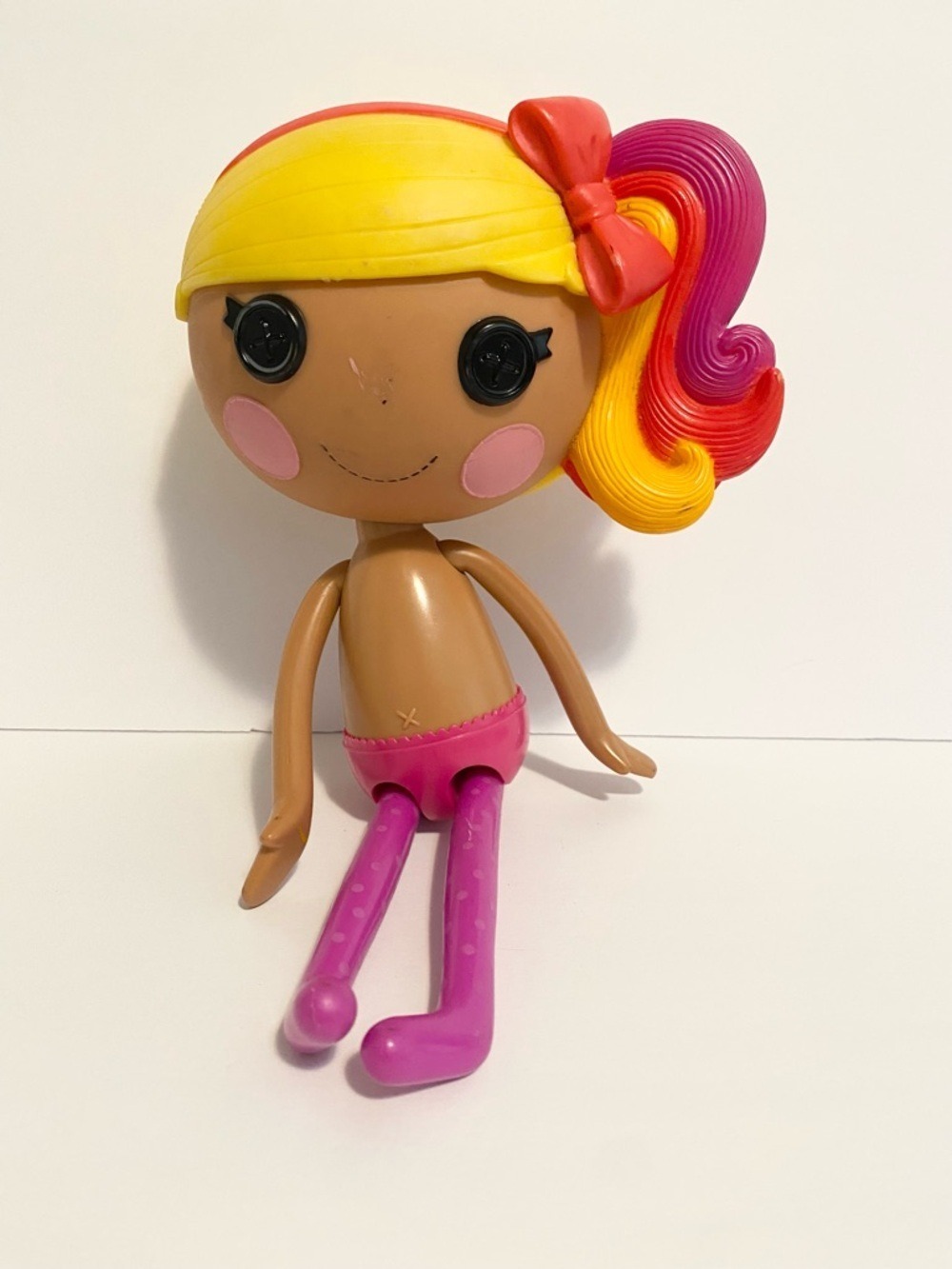 Lalaloopsy Doll April Sunsplash Rainbow Hair Plastic No Clothes Full Size 2012
